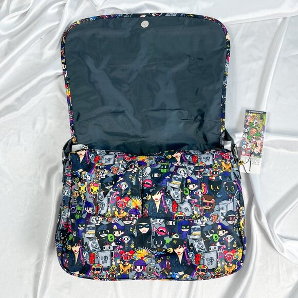 2014 Tokidoki Robbery Messenger Laptop Ipad Crossbody Bag Purse Royal Pride NWT - Picture 4 of 9